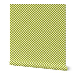Heritage Check in Sickly Chartreuse on Warm Oat Cream 1/2 Inch