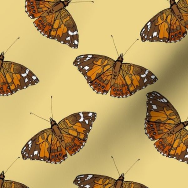 Painted Lady Butterfly - Small - Butter Yellow