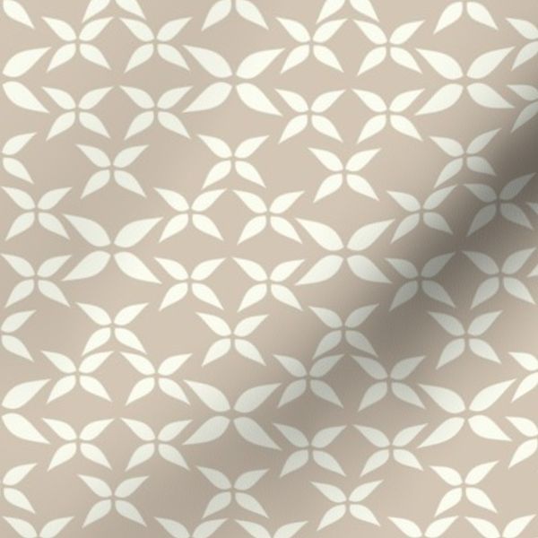 country floral - shabby chic - geometric floral- mocha brown
