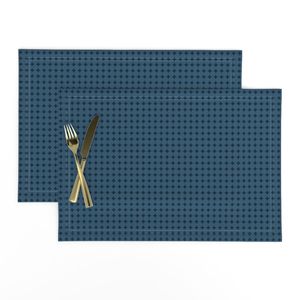 Ditsy Blue Slate Sunrise Grid - Modern Circular Geometric Texture