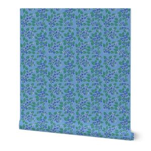 Blueberries on Blue