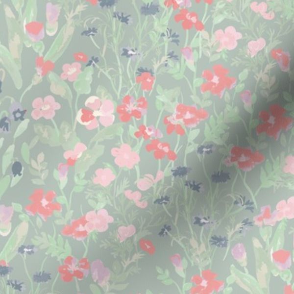 Watercolor Wildflowers M