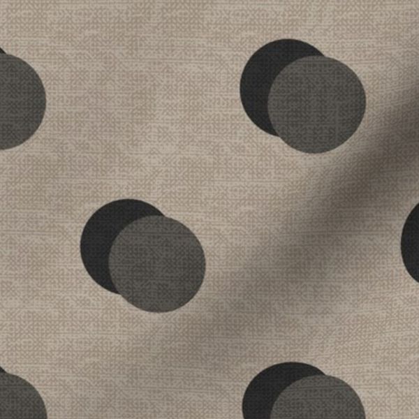 Country Retro Dots Swiss Style Dark Gray Shadow Black Brown medium