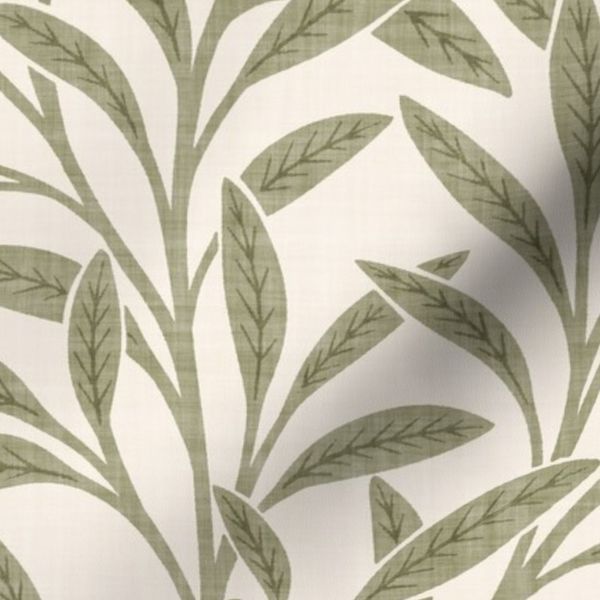 William Morris Inspired Willow Bough - Sage Green - Large