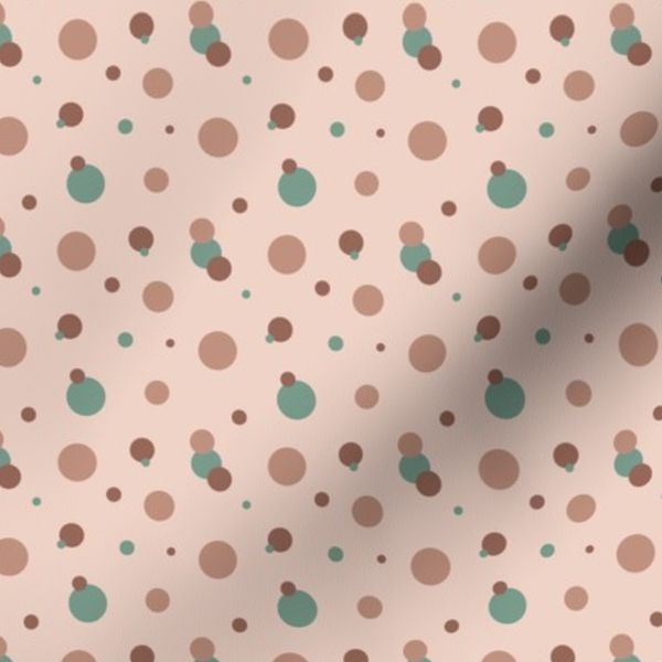 MINI DOT FIELD-TEAL PINK