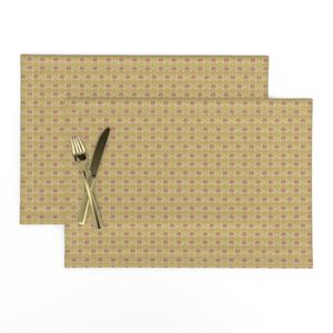 Dragonfly Lily Floral Green Pink Linen Texture Quilting Wallpaper