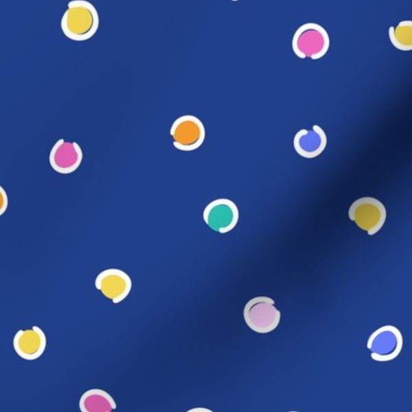 Birthday Confettis on Dark Blue