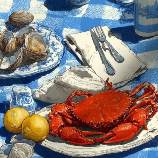 Vintage New England Seafood Feast