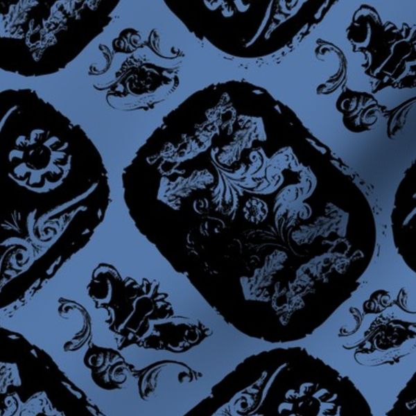 New Furniture Motif Cluster Black & Blue