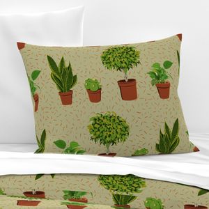Happy Potted Plants beige inline