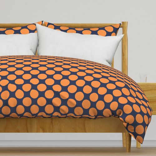 Large Farmers Market Polka Dot Simple Maximalist  children navy blue orange
