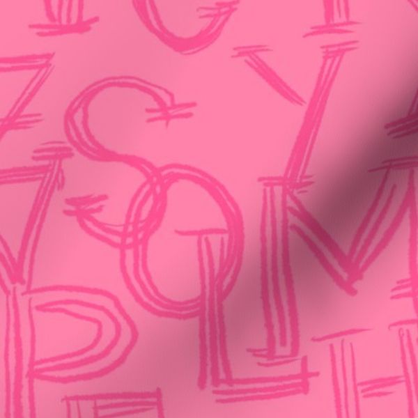 Tossed overlapping capital letters/back to school alphabet/Hand drawn