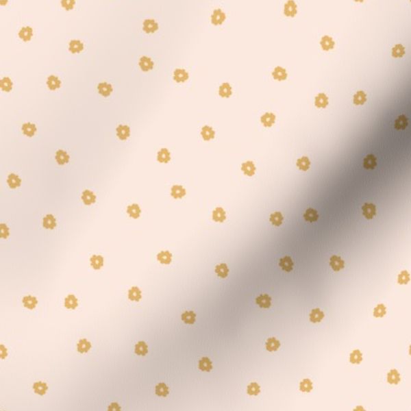 Tossed Flowers Blender Pattern in Spring Pink and Yellow