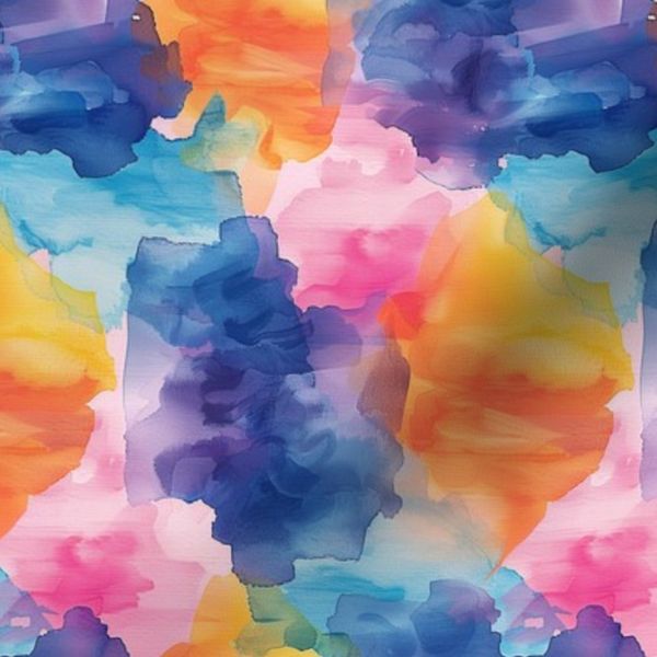 Rainbow Watercolor Clouds Colorful Abstract Sky