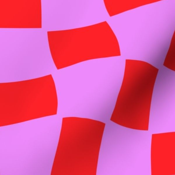 Groovy Checks RedPink Fluid Checkered