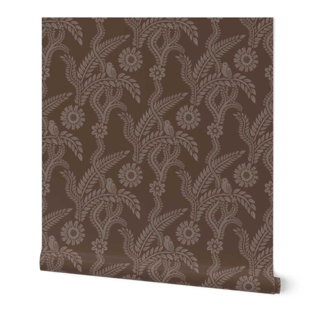 Roll of Peel and Stick wallpaper on white