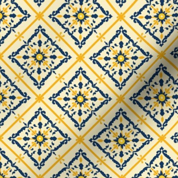 Cobalt Amalfi Sun Tile - small scale