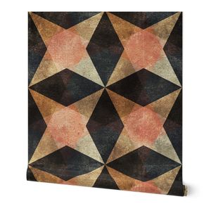 Mid Century Diamond Star Pattern Retro Geometric Repeat
