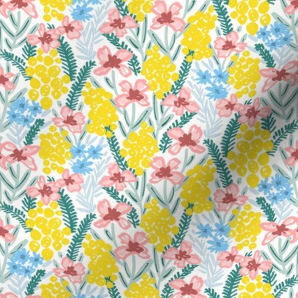 Pastel Mimosa Wildflower Garden Flower Field (S)