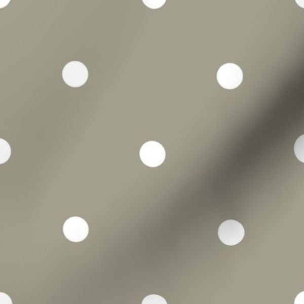(S) Classic Polka Dots / Vintage Romance Dusty Sage Green & White / Small