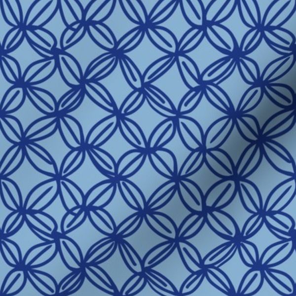 Tile Weave Blue On Blue
