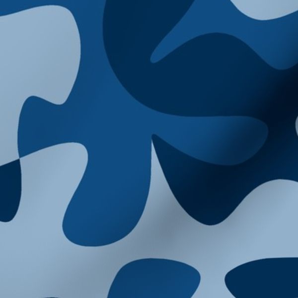 zigzagging vines - classic blues