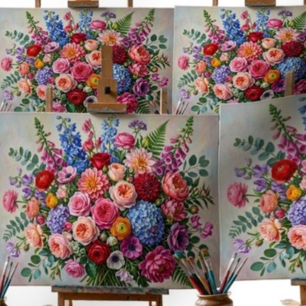 ABSTRACT COLORFUL FLORAL