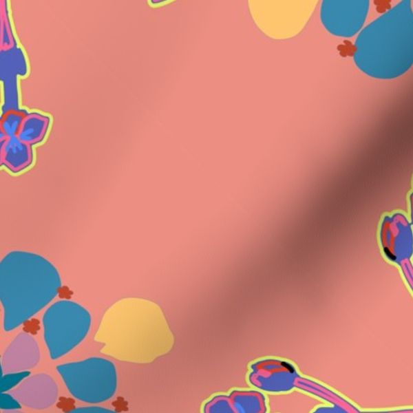 Mandala Floral Geometric-Salmon