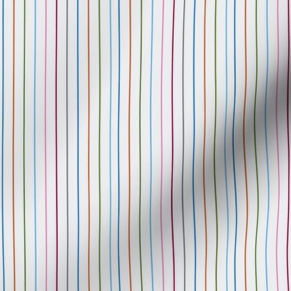 Cotton Candy Pinstripes - Playful Modern Blue Gray Pink Line Thin Stripes