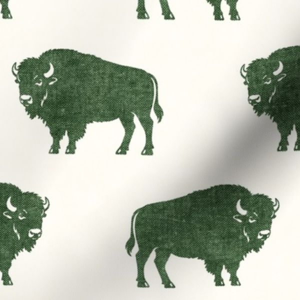 (med scale) American Bison - green - LAD25