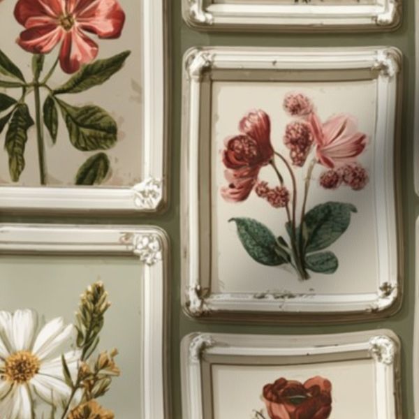Vintage Botanical Gallery Wall