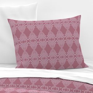 Japandi Minimalist Symmetrical Abstract Botanical in Mauve and Lilac Purple