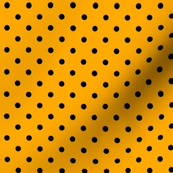 Small Dots Black on Golden Yellow