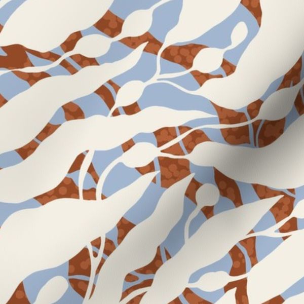 Saltwashed Seaweed Flow - Coastal Boho Abstract Terracotta Medium