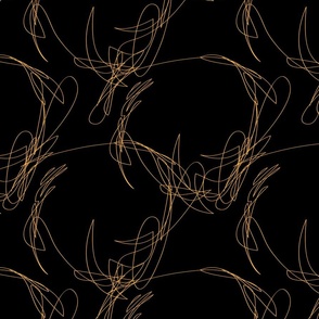Abstract scribble circle loops