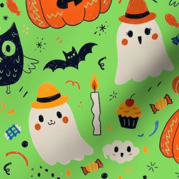 Black Cats And Cute Pumkins 1