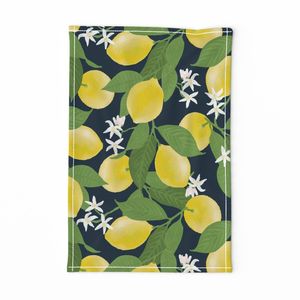 Large Lemon Grove on Midnight Blue