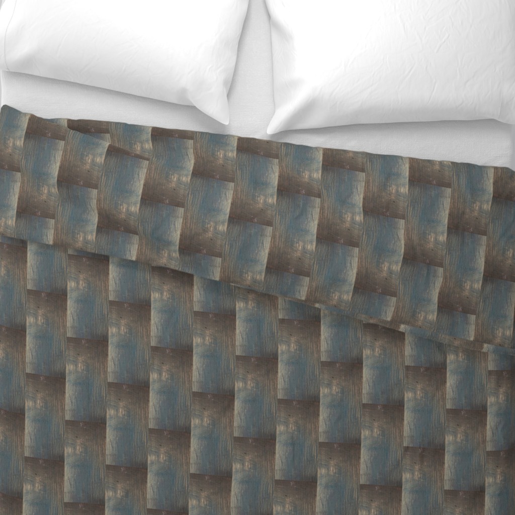 Top down Duvet Cover with a folded edge showing the design on the front and back