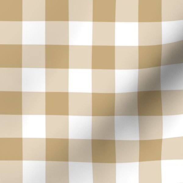 1" Beige Gingham - Timeless Nursery Decor - Vintage Plaid