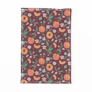 Peach fruit and blossoms