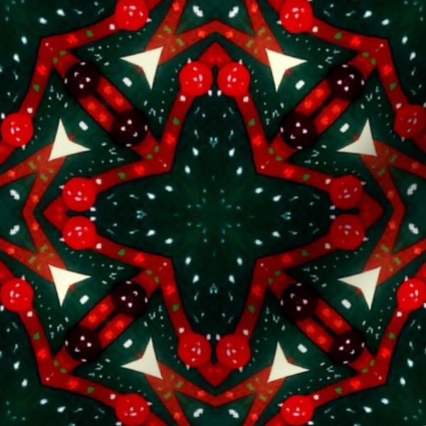 Red Black and White Star Pattern