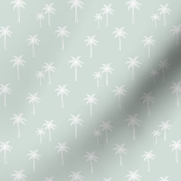 Palm Tree Pattern Tropical Boho Beach Coastal Summer Soft Muted Mint Small