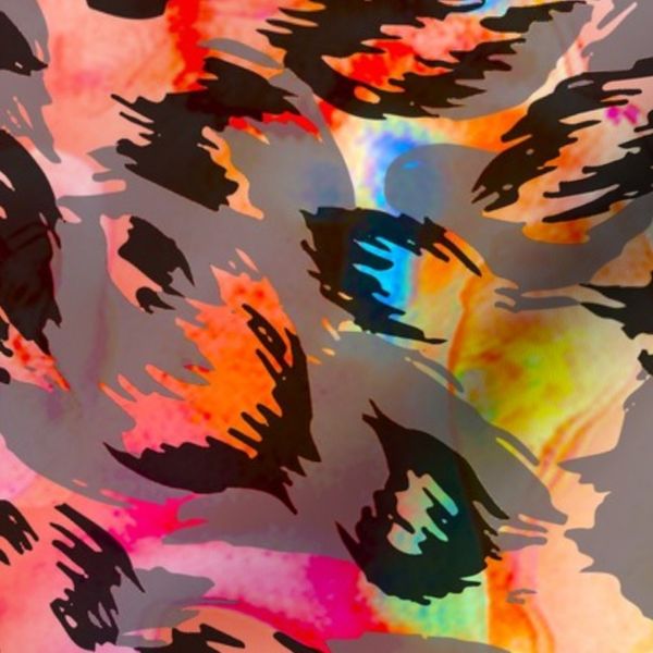Abstract rainbow leopard print design