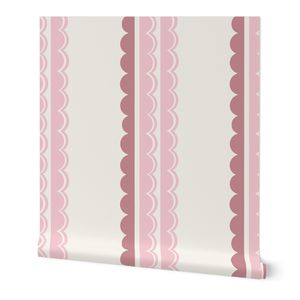 L-Artisan Scalloped Classic Stripe-Pink