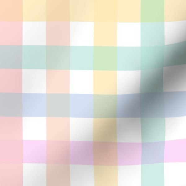 Gingham Rainbow Pastel Colors M