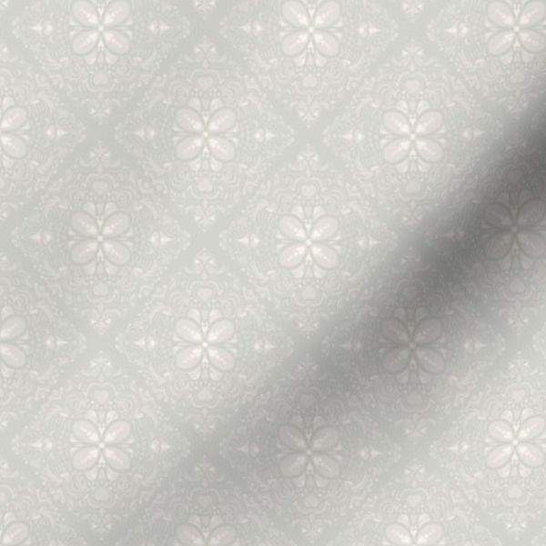 Lace Diamond - Small - French Gray and pale pink