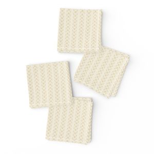 Boho Chevron Stripe Buttery Cream and Light Ochre Yellow Small