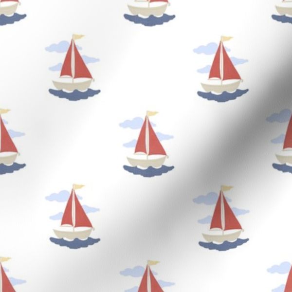 Saibloats at Sea - Red On White