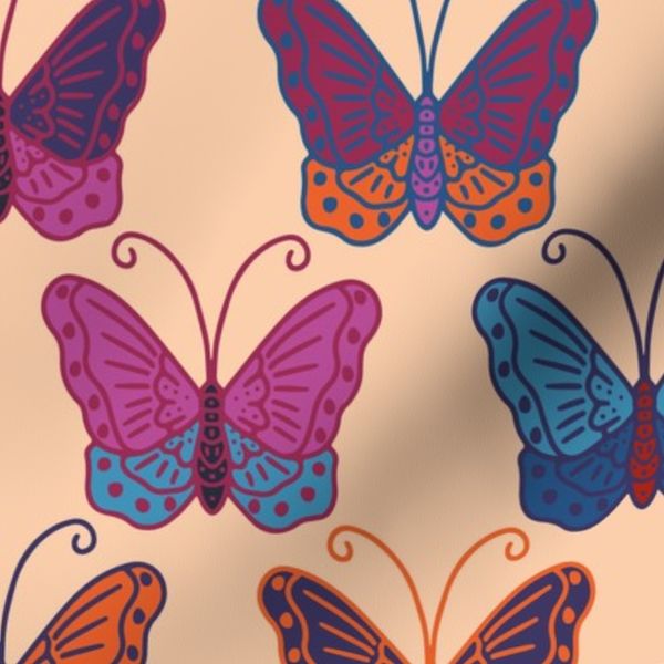 Hothouse Florals Butterfly Garden Pattern 3