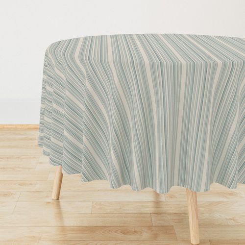 Tailored Silver & Slate Grey Ticking Stripe Linen Texture